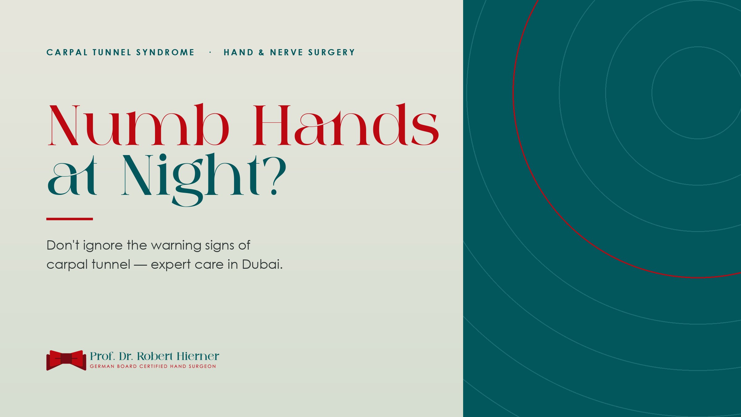Carpal Tunnel Syndrome: Why Your Hand Goes Numb at Night — and How It's Treated in Dubai