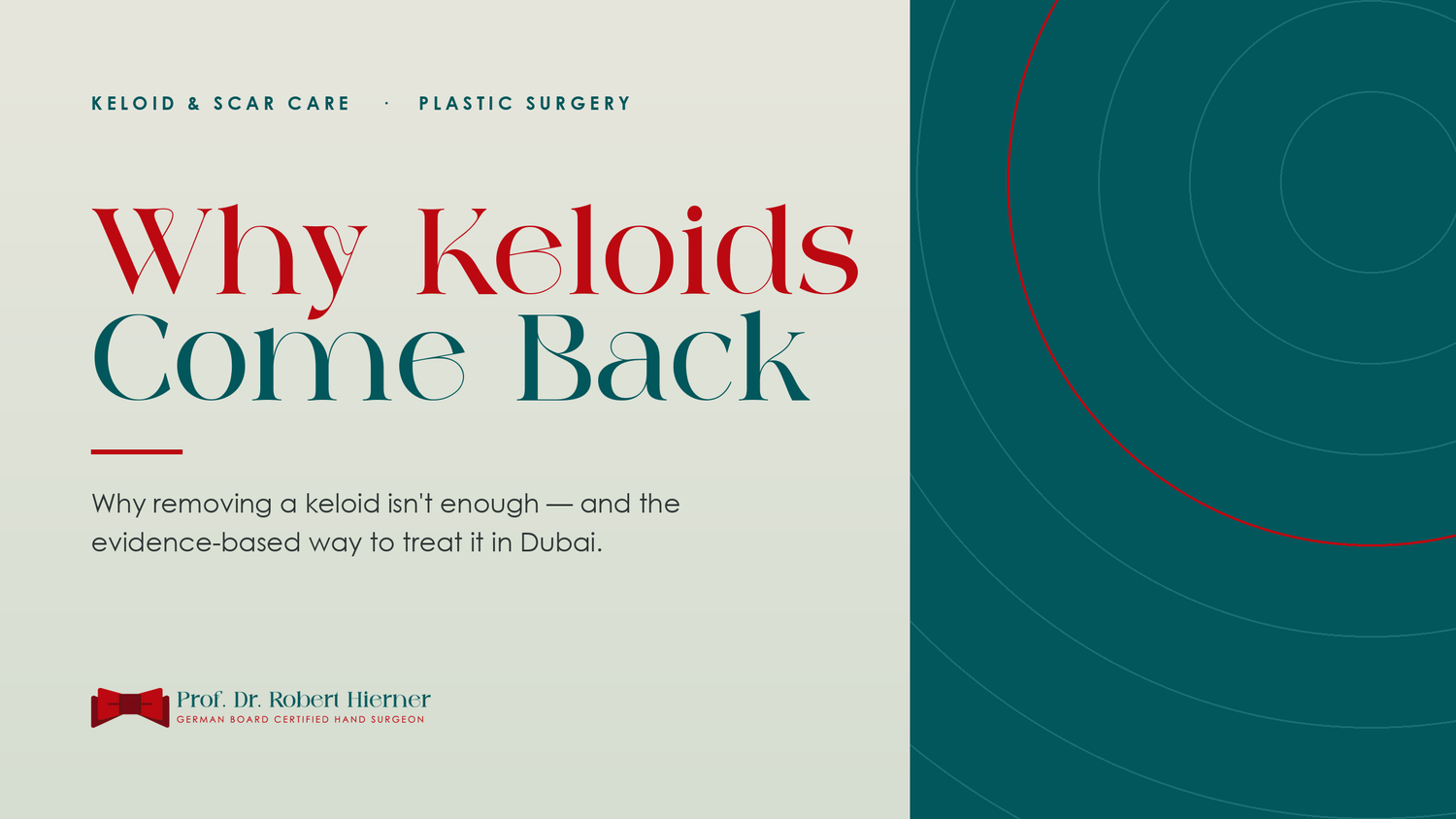 Why Keloid Scars Come Back — and How They're Treated Properly in Dubai
