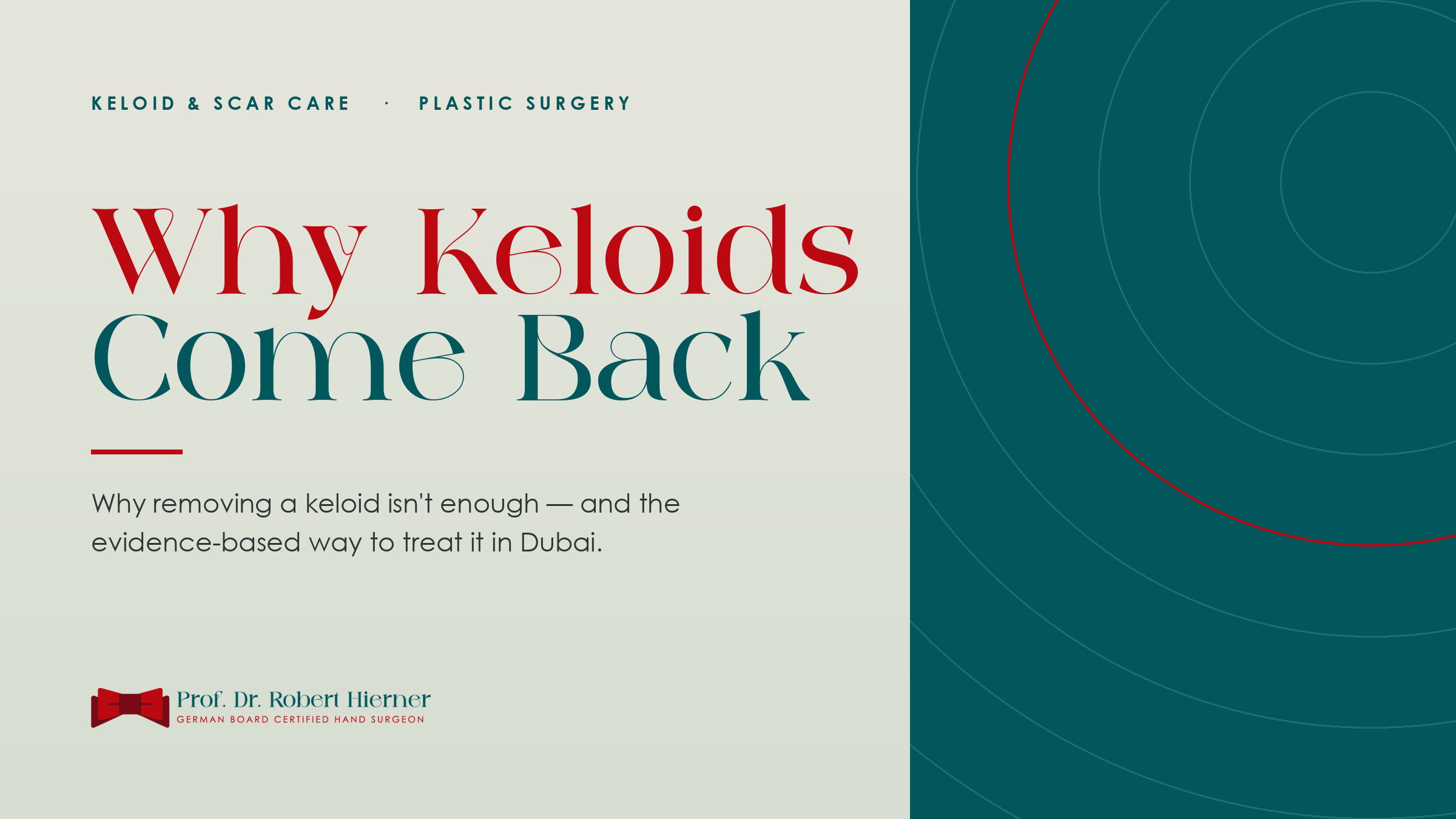 Why Keloid Scars Come Back — and How They're Treated Properly in Dubai